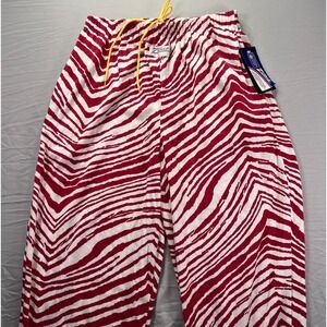 Zubaz Pants Mens XL Red White Arizona Cardinals Parachute Lounge New Old Stock